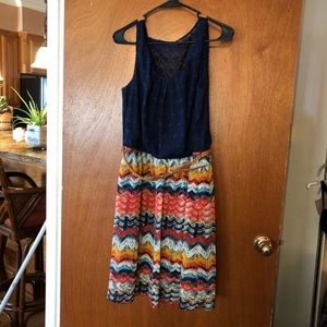 Size 12 Short Dress with Belt Accent